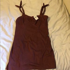 Maroon free people tie dress